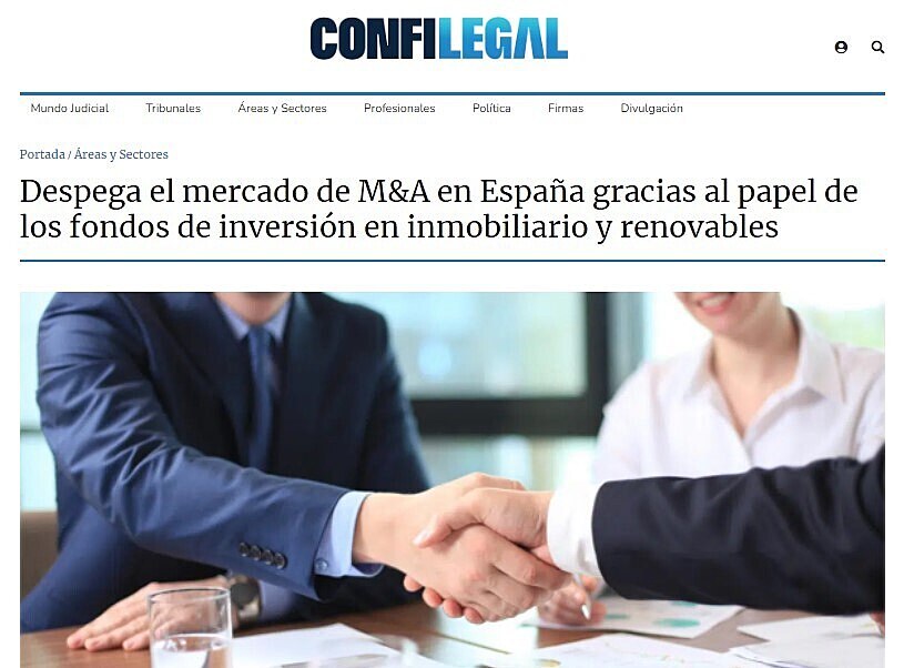 Despega el mercado de M&A en Espaa gracias al papel de los fondos de inversin en inmobiliario y renovables